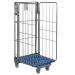 Plastic Base Nestable Roll Containers - 1690x850x735mm - 3 Sided
