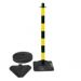  Chain Post - Round Base - Black / Yellow 