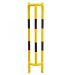 TRAFFIC-LINE External Pipe Protectors - Wall & Ground Mounted 1,500 x 350 x 300mm - Yellow/Black