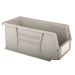 Rhino Tuff Recycled Grey Plastic Bin 140mm Wide x 274mm Deep x 127mm High