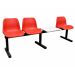 Standard Beam Seating - 3 Seater with Table - 830Hx510Wx2060Lmm - Red