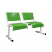  Spectrum Beam Seating - 2 Seater - Green Seats - H.860 W.510 L.1100 