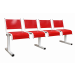  Spectrum Beam Seating - 4 Seater - Red Seats - H.860 W.510 L.2310 