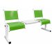  Spectrum Beam Seating - 2 Seater with Table - Green Seats - H.860 W.510 L.1670 