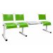  Spectrum Beam Seating - 2 Seater with Table - Green Seats - H.860 W.510 L.2310 