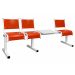  Spectrum Beam Seating - 2 Seater with Table - Red Seats - H.860 W.510 L.2310 