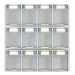 Rhino Tilt Bin Square Louvre Kit B - 1 x 457x457mm Panel with 12 x RTB2 Tilt Bins