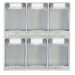 Rhino Tilt Bin Square Louvre Kit C - 1 x 457x457mm Panel with 6 x RTB3 Tilt Bins