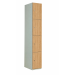 Timber Door Locker - 4 Compartment - Natural Lancaster Oak (Patterned) - H.1800 W.380 D.380