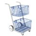 Mailroom Trolley with 2x Baskets 555x735x940mm - light grey and blue